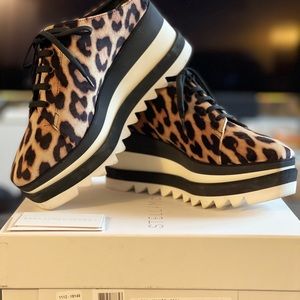 New! Stella McCartney Leopard Platform Sneaker 7.5